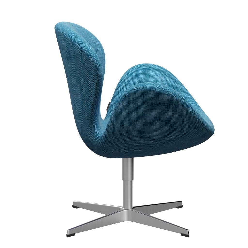 Fritz Hansen Swan Lounge Sillón, aluminio de Sating/Hallingdal White/Turquoise