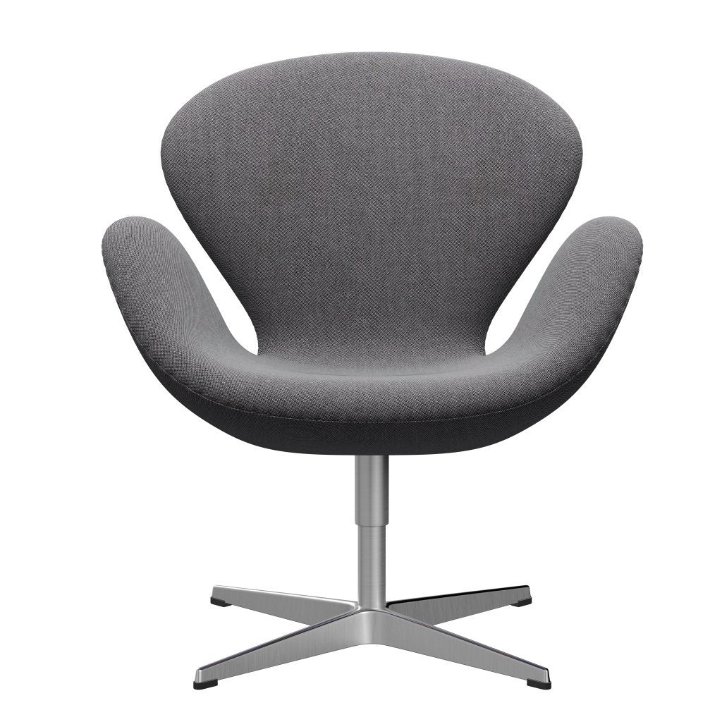 Fritz Hansen Swan Lounge Stuhl, Satin gebürstet Aluminium/Randsalz & Pfeffer