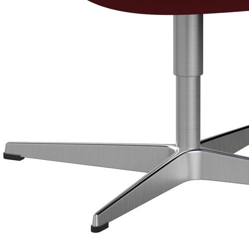 Fritz Hansen Swan Lounge Stuhl, Satin gebürstete Aluminium/Stahlschneider -Trio rot