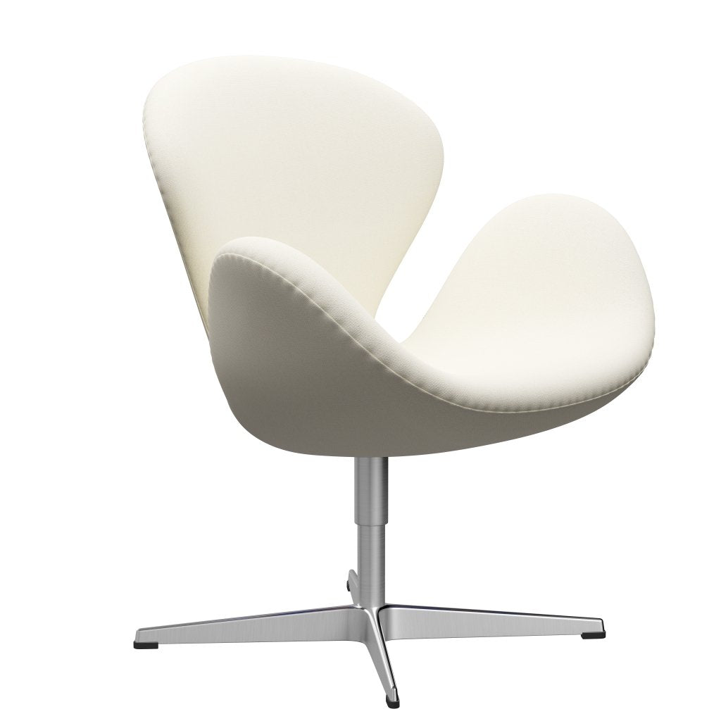 Fritz Hansen Swan Lounge Chair, Satin Brossed Aluminium / Sunniva Crème