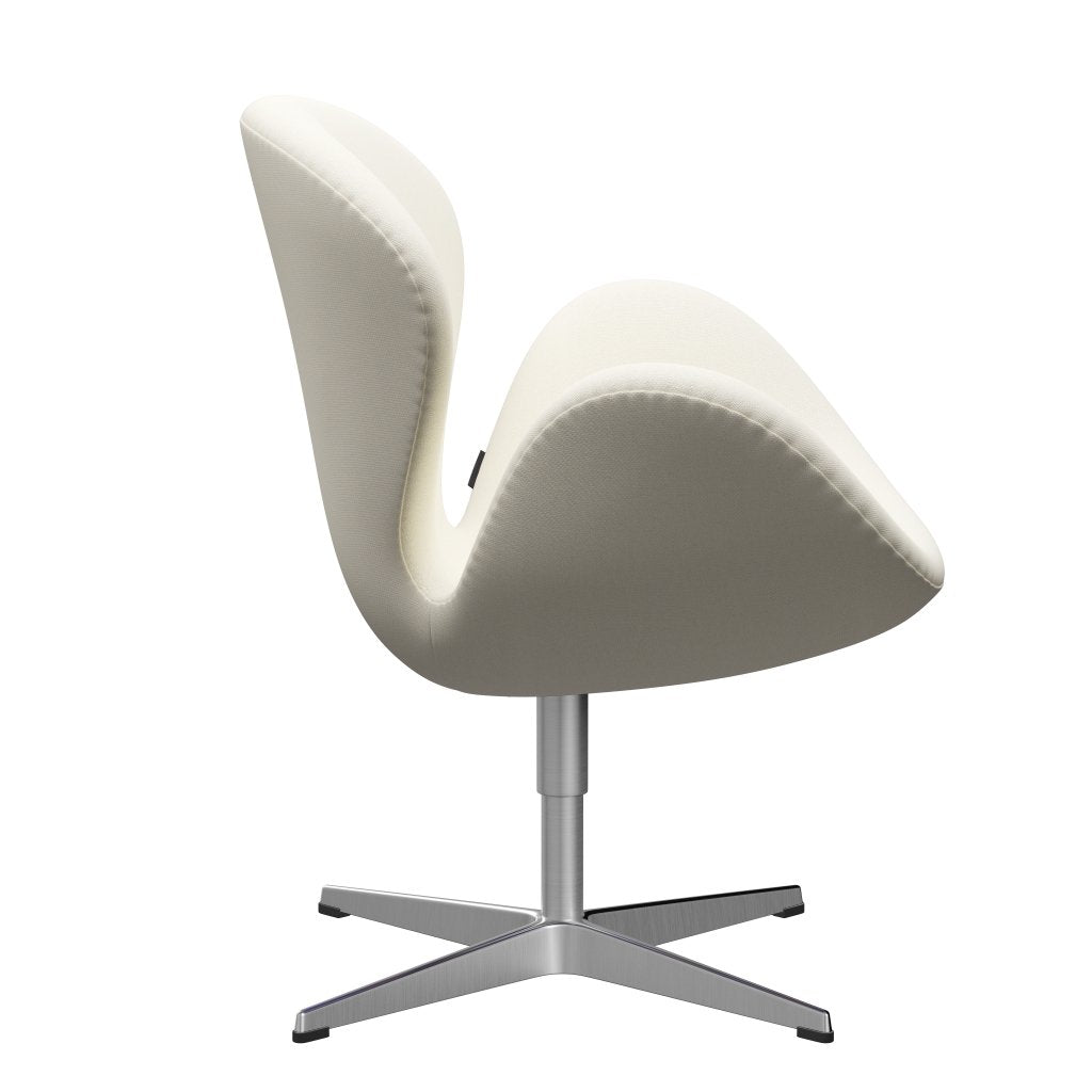 Fritz Hansen Swan Lounge Stuhl, Satin gebürstete Aluminium/Sunniva Crème