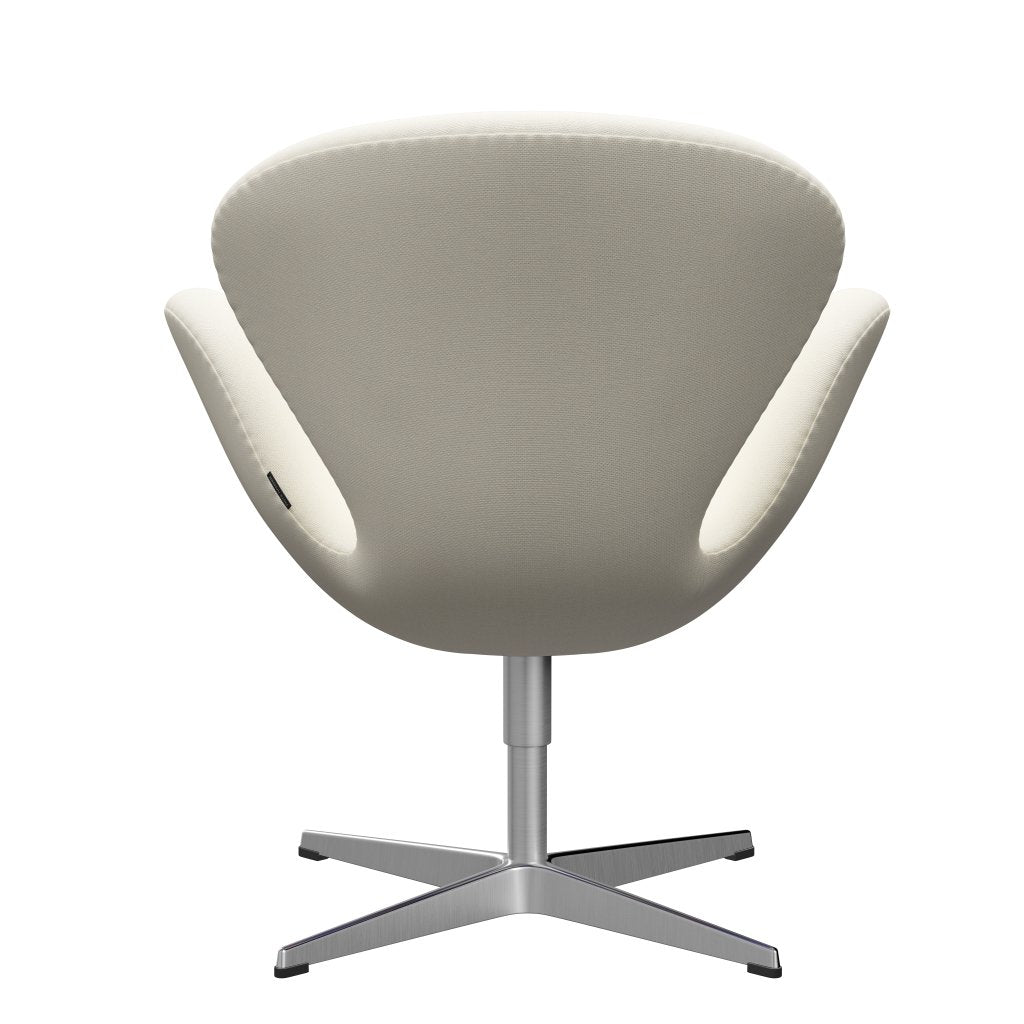 Fritz Hansen Swan Lounge Stuhl, Satin gebürstete Aluminium/Sunniva Crème