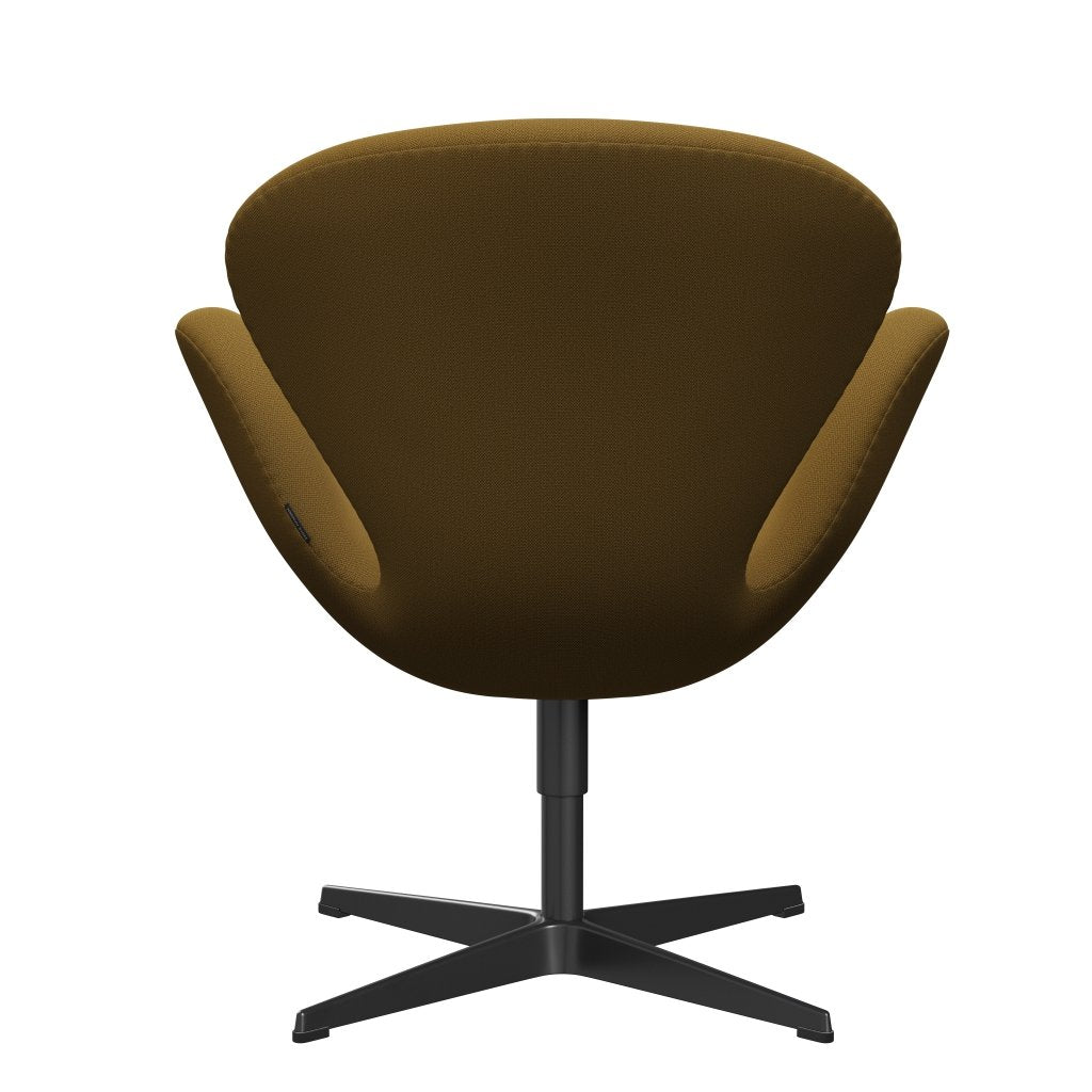 Fritz Hansen Swan Lounge Stuhl, Black Lacked/Capture Senf Dark Dark