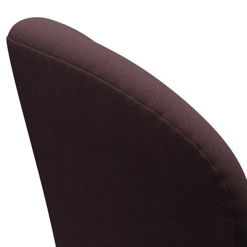 Fritz Hansen Swan Lounge Chair, Black Lacked/Fiord Burgundy