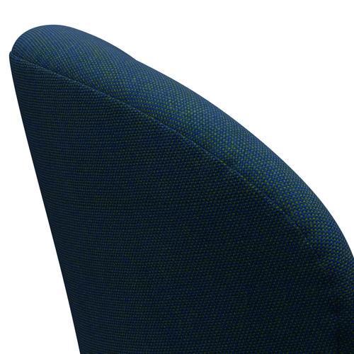 Fritz Hansen Swan Lounge Chair, Black Lacked/Hallingdal Blau/Grün
