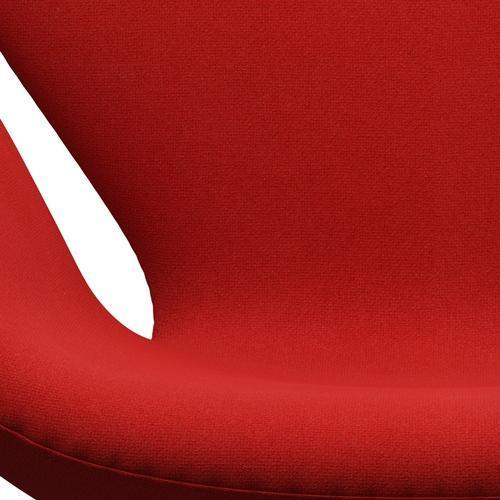 Fritz Hansen Swan Lounge Chair, Black Lackered/Tonus Orange/Red