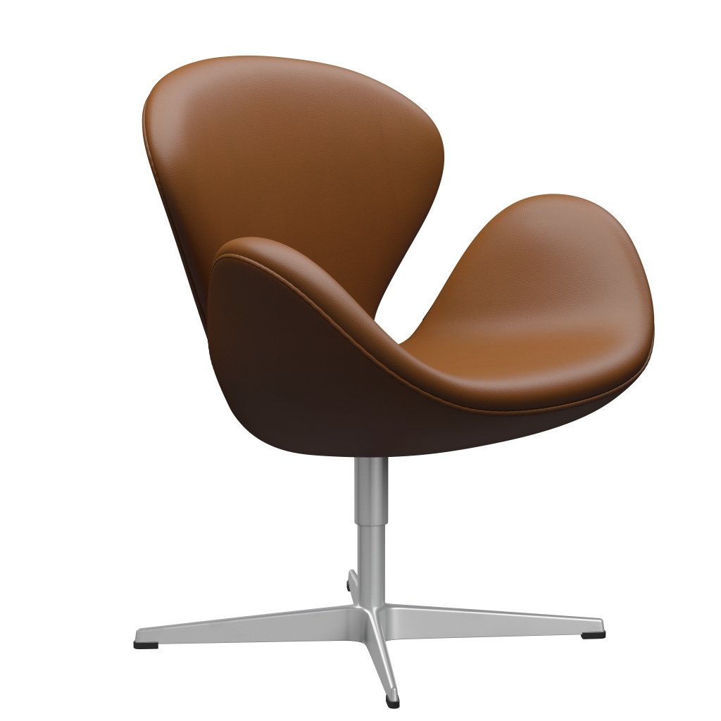 Fritz Hansen Swan Lounge Chair, Silver Grey/Aura Walnut