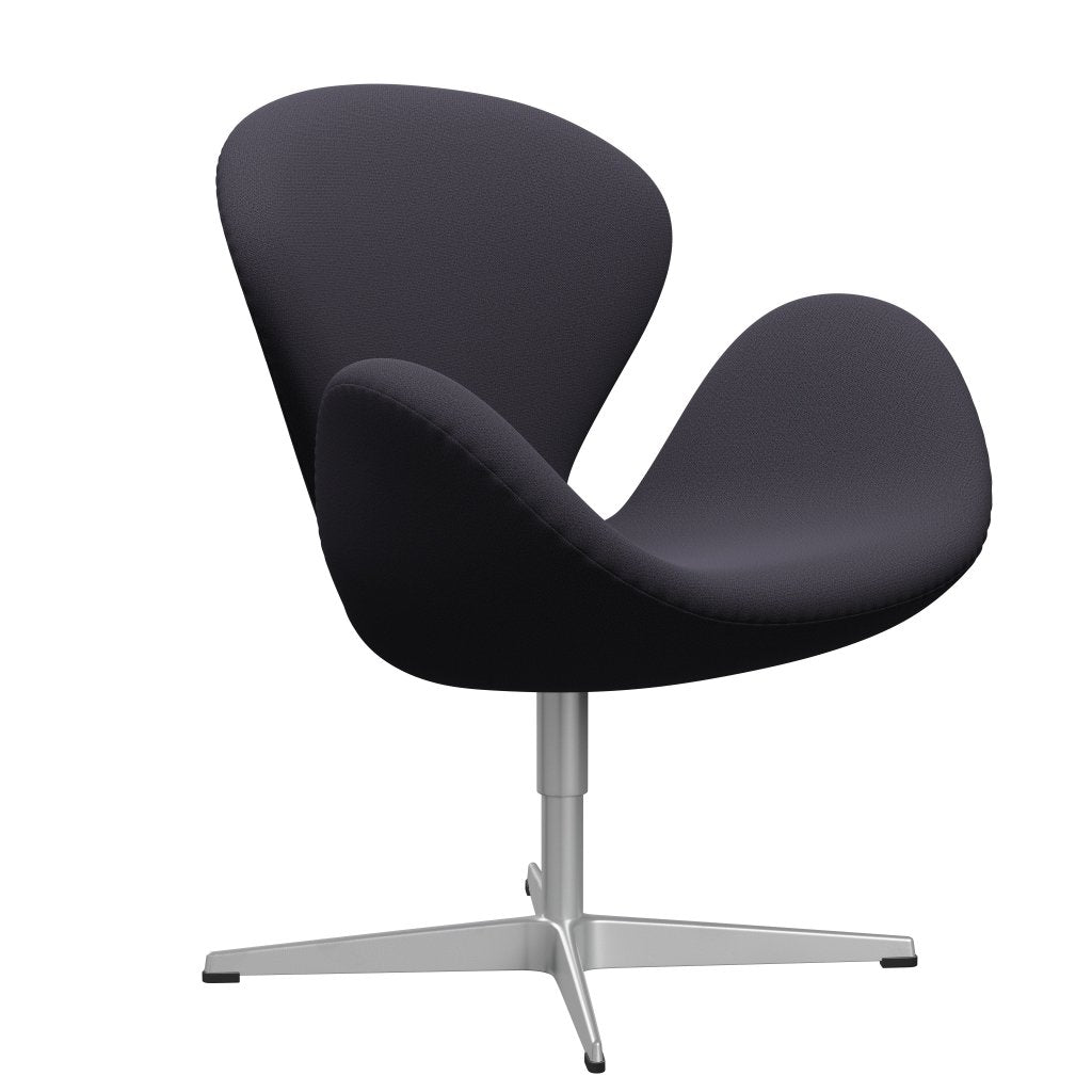 Fritz Hansen Swan Lounge Chair, Grey Silver / Capture Blue Charcoal