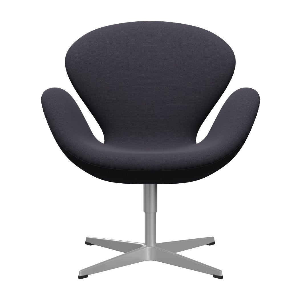 Fritz Hansen Swan Lounge Chair, Grey Silver / Capture Blue Charcoal