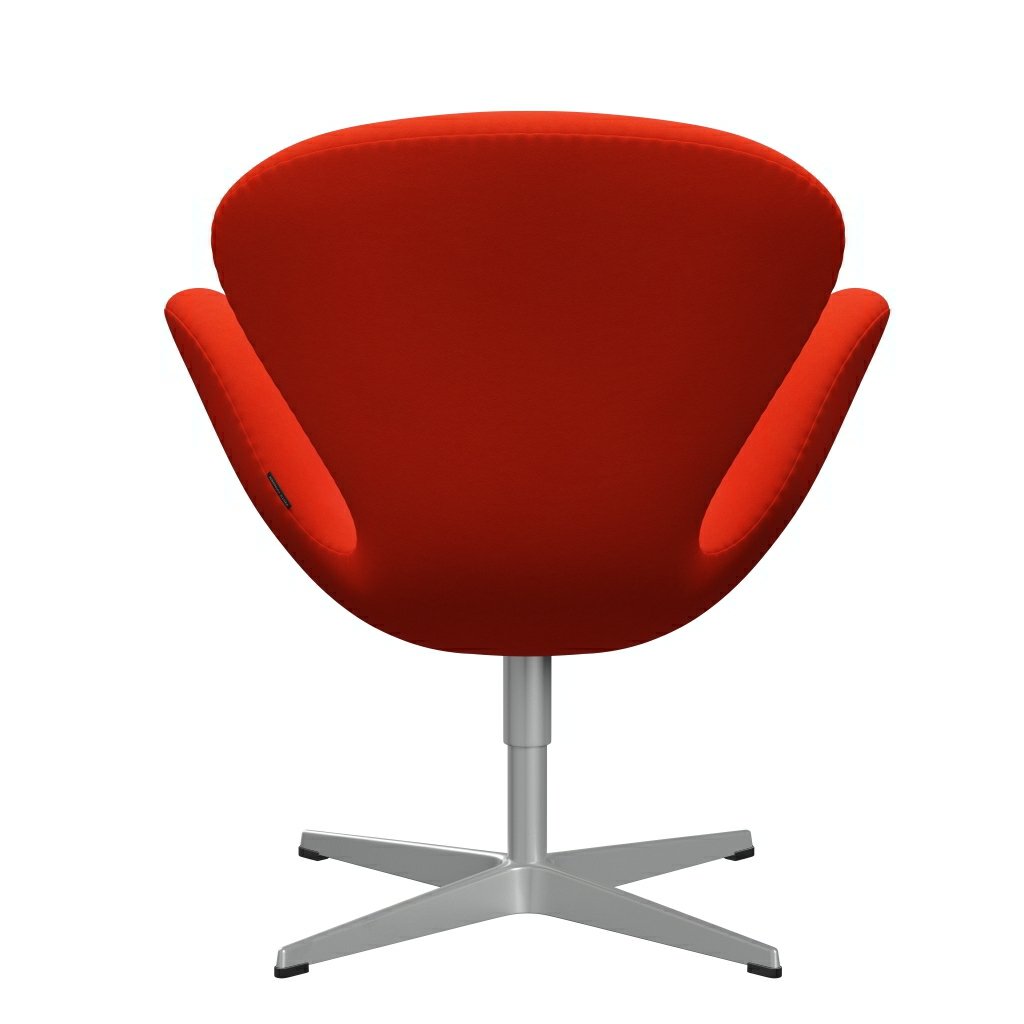 Chaise salon Swan Fritz Hansen, gris argenté / Orange / Red