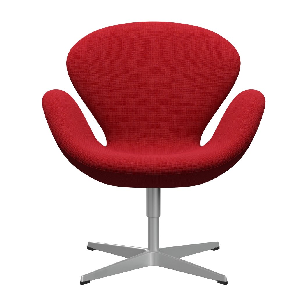 Fritz Hansen Swan Lounge stol, sølvgrå/Hallingdal Red (680)