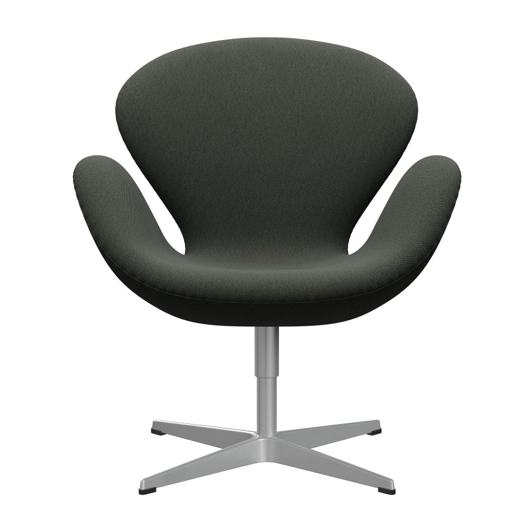 Fritz Hansen Swan Lounge stol, sølvgrå/rime brun/mosegrøn