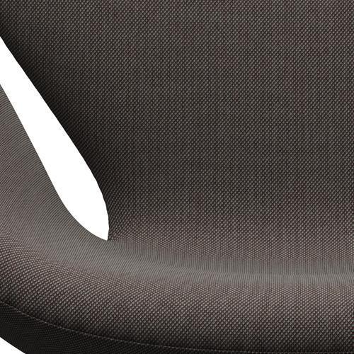 Fritz Hansen Swan Lounge stol, sølvgrå/stålcut trio rød/lysebrun