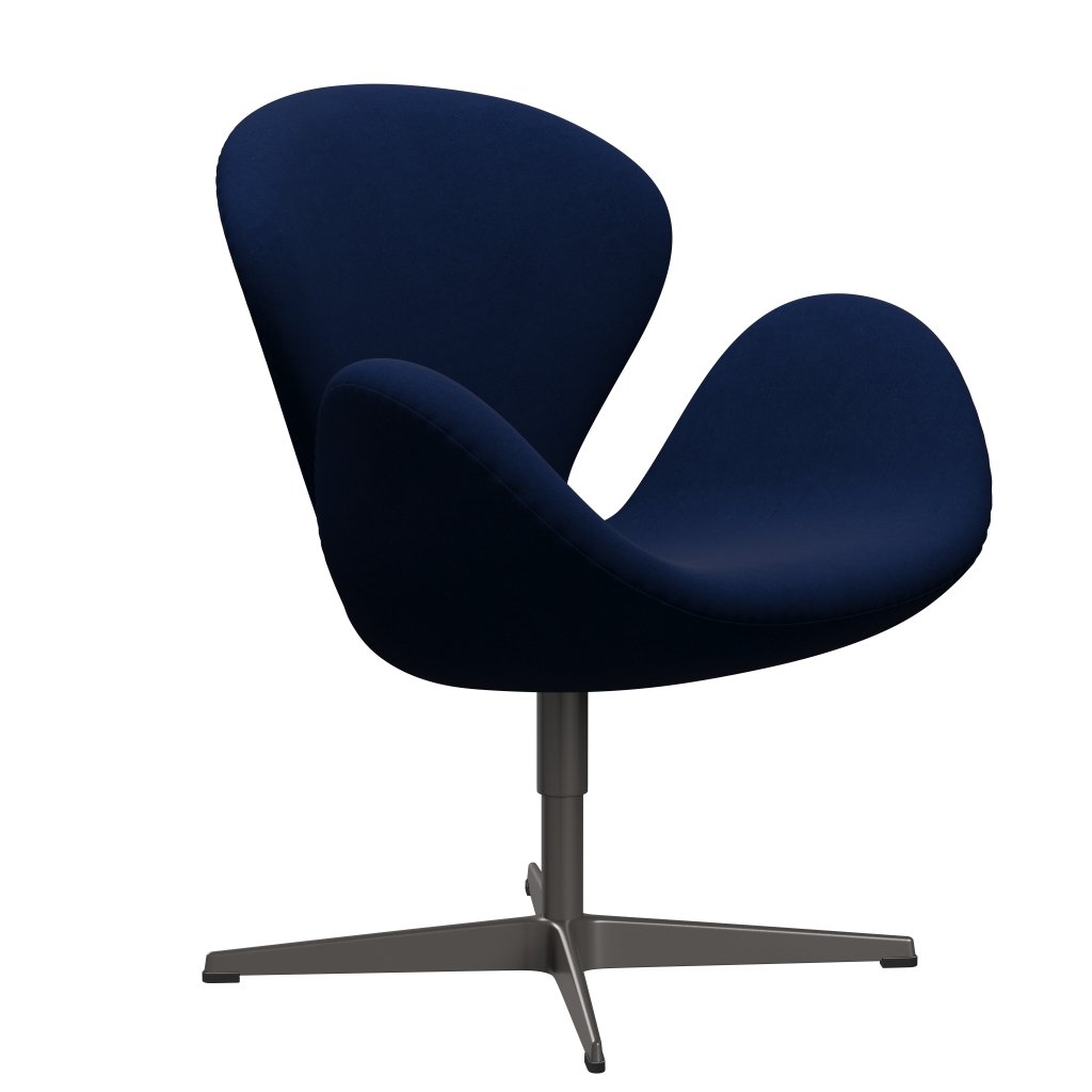 Fritz Hansen Swan Lounge Silla, Grafito cálido/comodidad azul oscuro/gris