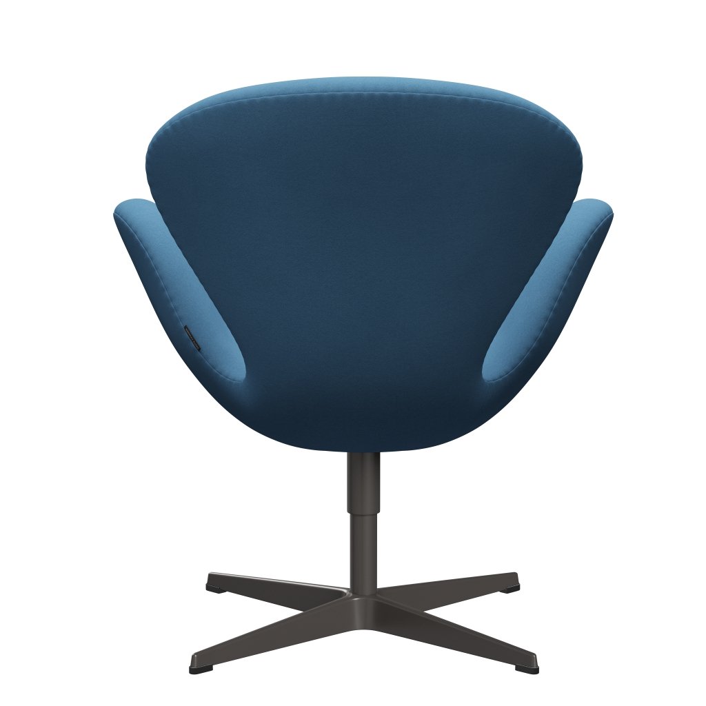 Chaise salon Swan Fritz Hansen, graphite chaud / confort bleu clair (01124)