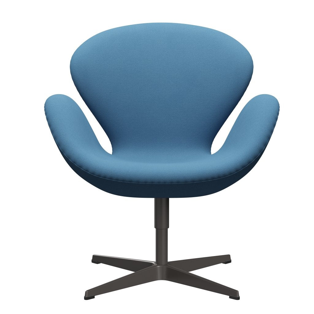 Fritz Hansen Swan Lounge stol, varm grafit/komfort lyseblå (01124)
