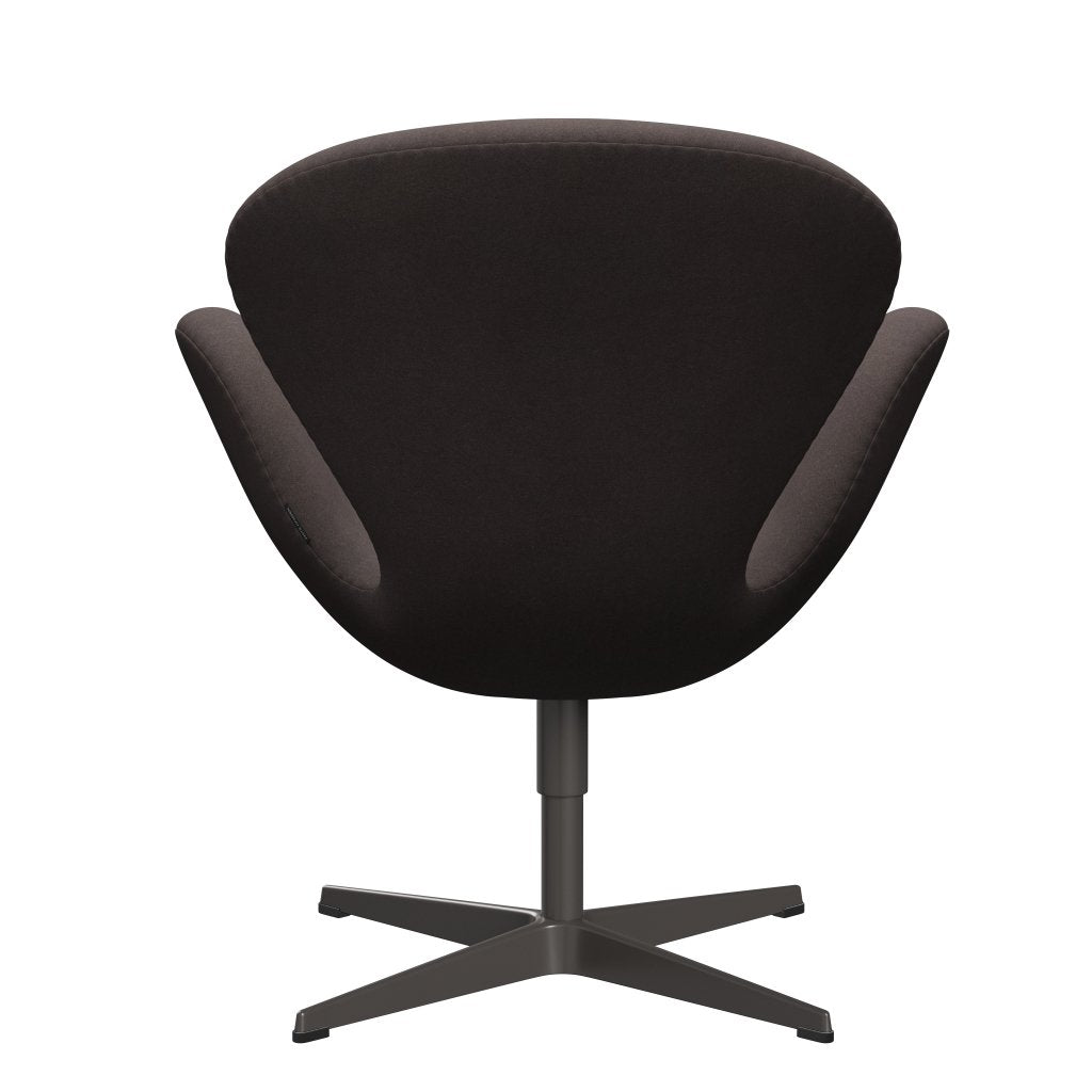 Fritz Hansen Swan Lounge Chair, Graphite chaud / Divina Pastel Brown