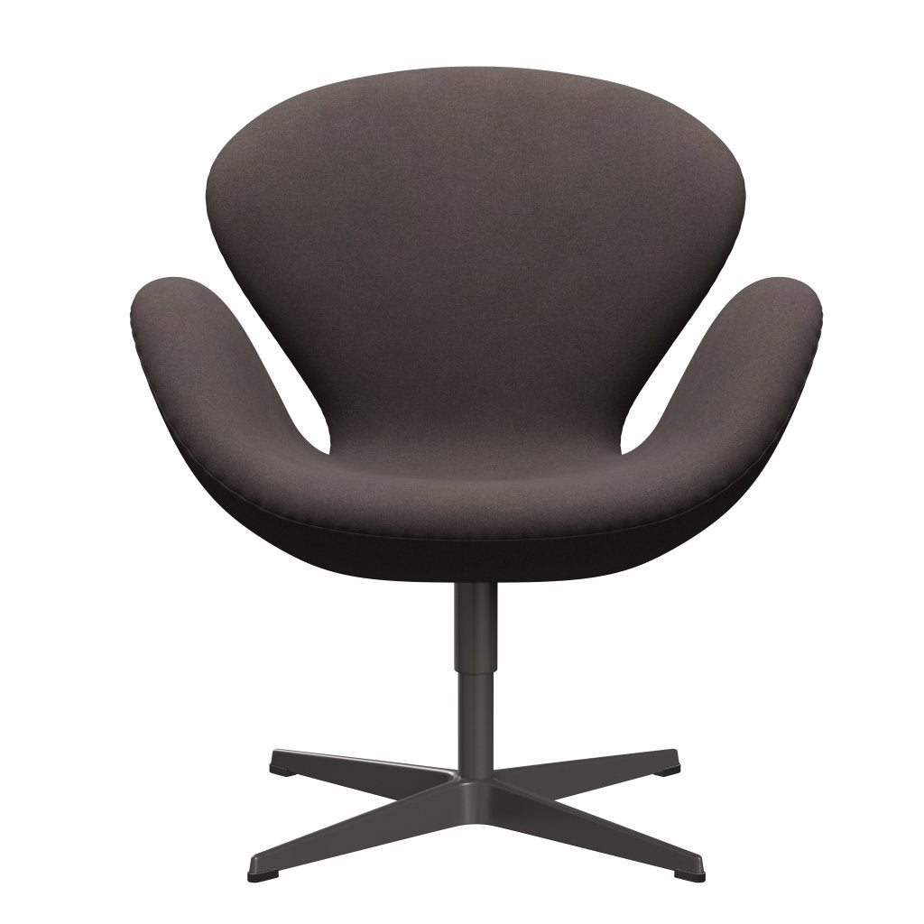 Fritz Hansen Swan Lounge Chair, Warm Graphite/Divina Pastel Brown