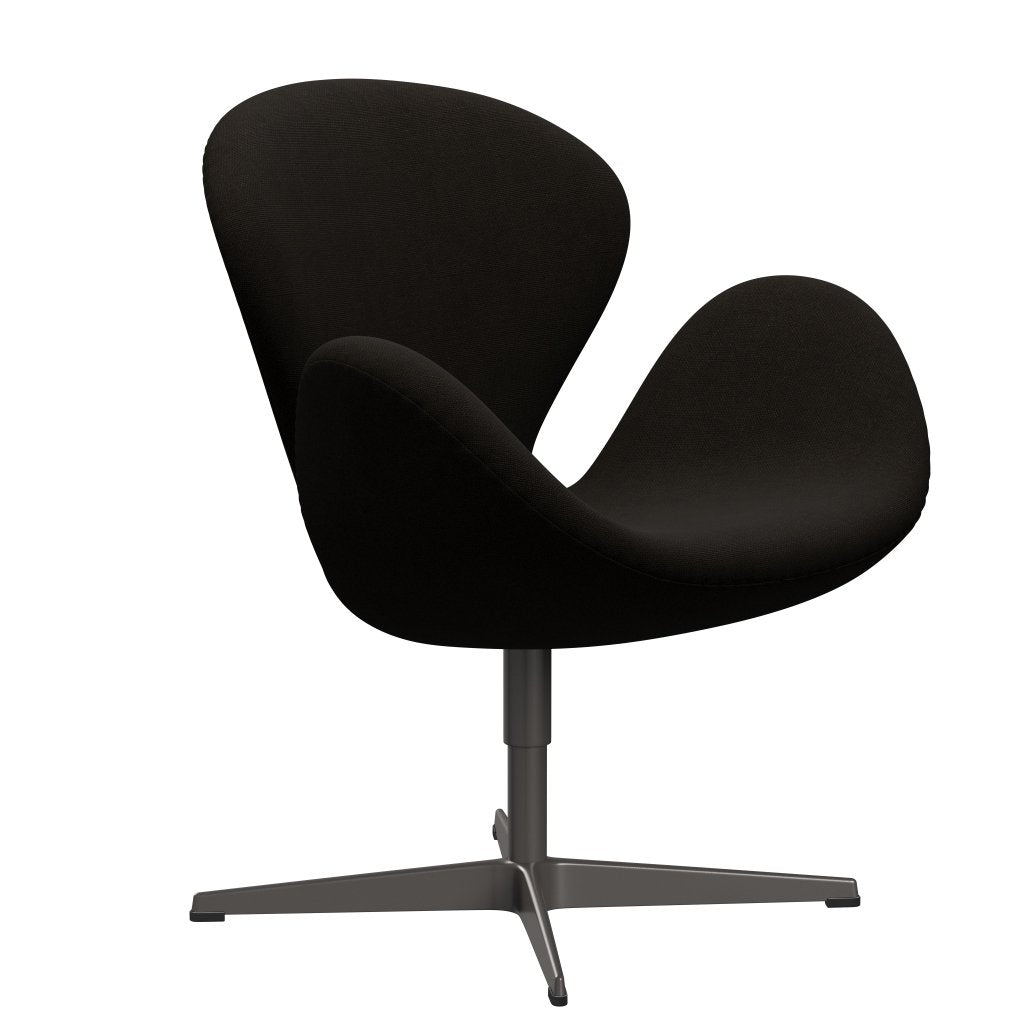 Fritz Hansen Swan Lounge Chair, Warm Graphite/Hallingdal Dark Brown