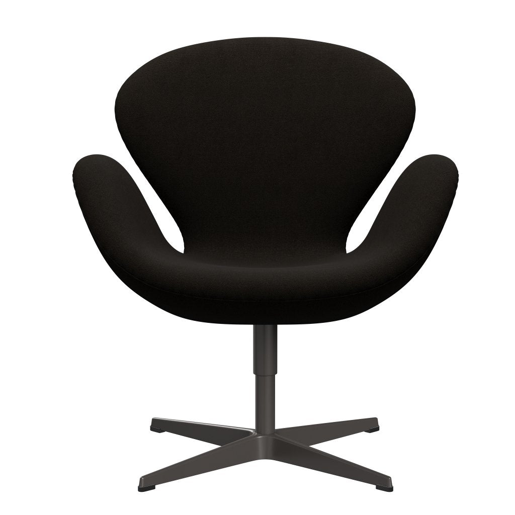 Fritz Hansen Swan Lounge Chair, Graphite chaud / Hallingdal Dark Brown