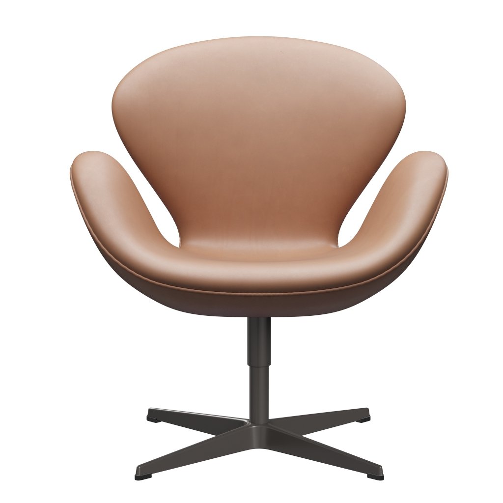 Fritz Hansen Swan Lounge Stuhl, warmer Graphit/rustikaler rustikaler Rustikal