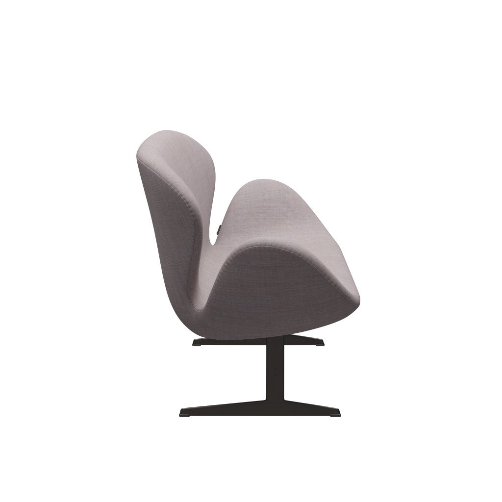 Fritz Hansen Swan canapé 2 places, bronze marron / toile bleu clair