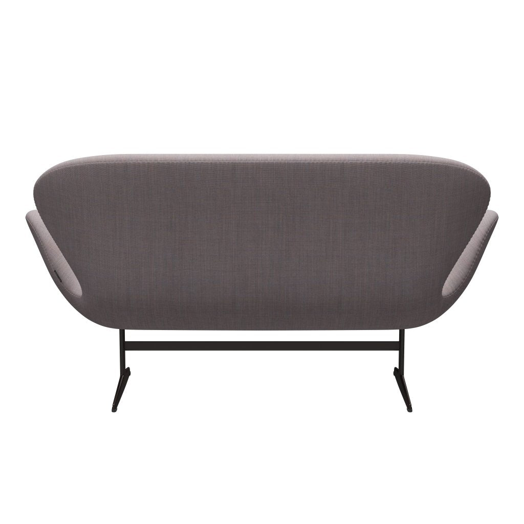 Fritz Hansen Swan Sofa 2 -sæder, brun bronze/lærred cool lyseblå