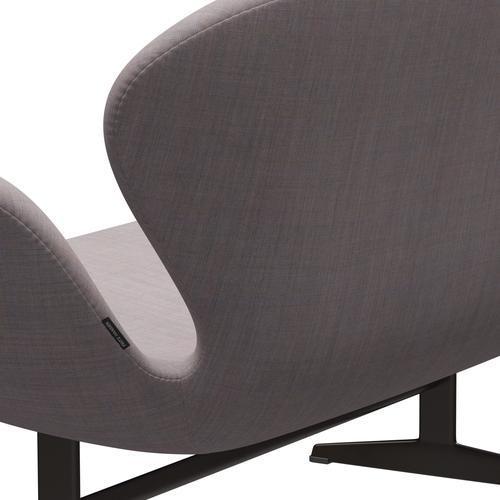 Fritz Hansen Swan Sofa 2 Sitzer, braune Bronze/Leinwand kühles hellblau