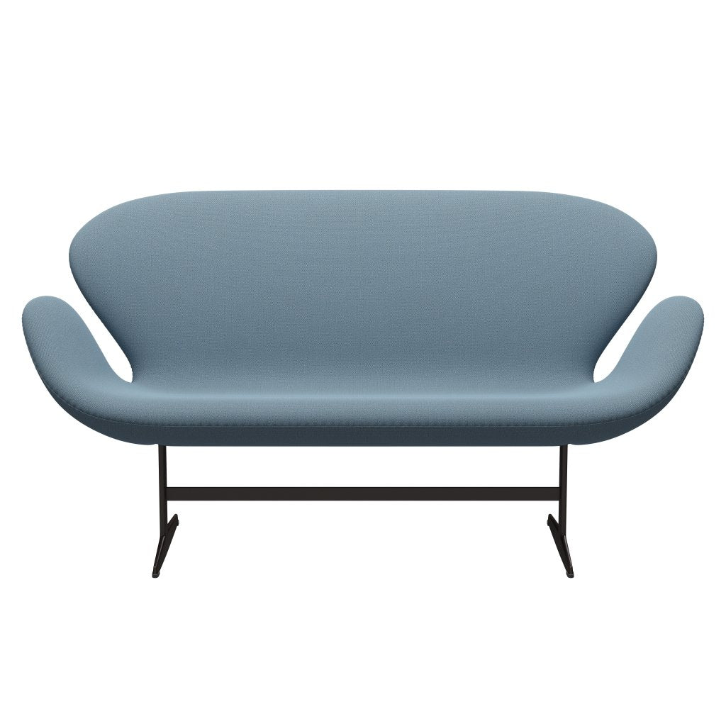 Fritz Hansen Swan Sofa 2 -sæder, brun bronze/fange blød blå