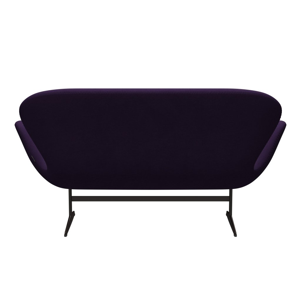 Fritz Hansen Swan Sofa 2 Sitzer, braune Bronze/Komfort violett dunkel