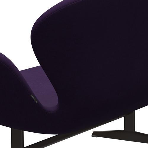 Fritz Hansen Swan Sofa 2 Seater, Brown Bronze/Comfort Violet Dark