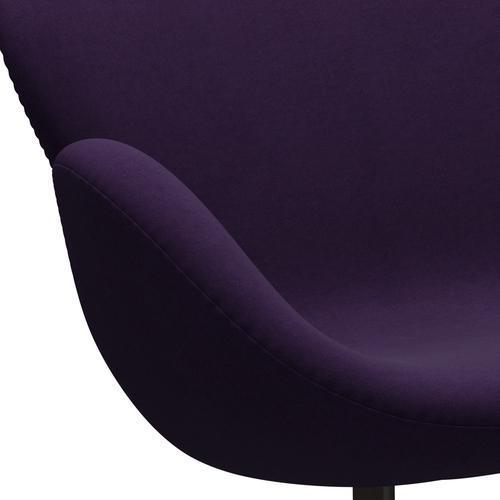 Fritz Hansen Swan Sofa 2 -sæder, brun bronze/komfort Violet mørk