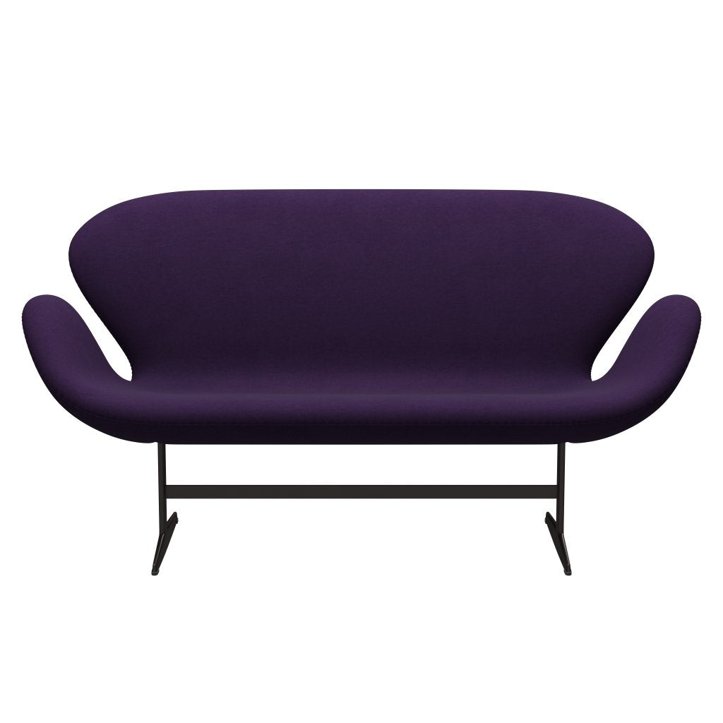 Fritz Hansen Swan Sofa 2 -sæder, brun bronze/komfort Violet mørk