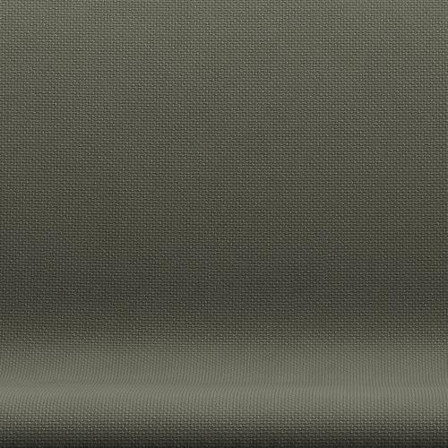 Fritz Hansen Swan Sofa 2 -sæder, satin børstet aluminium/diablo varm grå