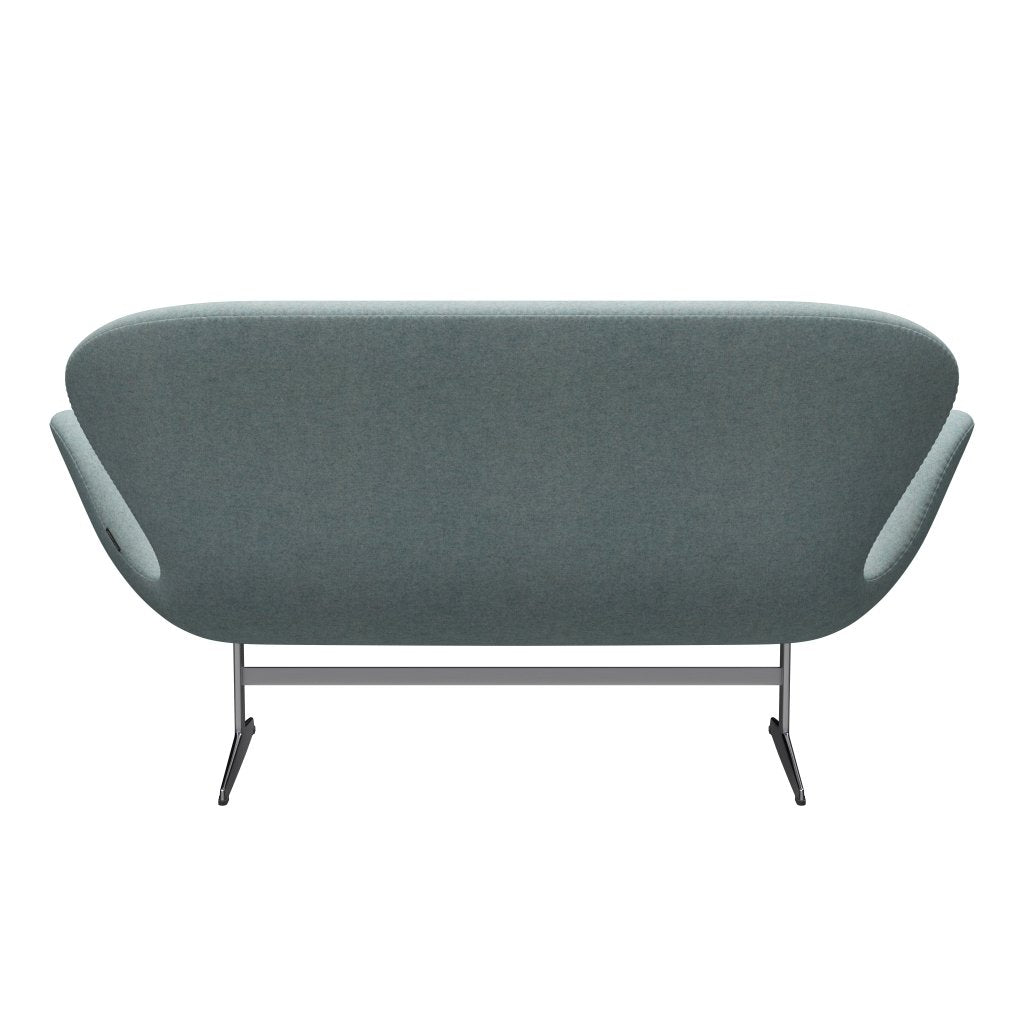 Fritz Hansen Swan Sofa 2 Seater, Satin Brushed Aluminium/Divina Md Mint