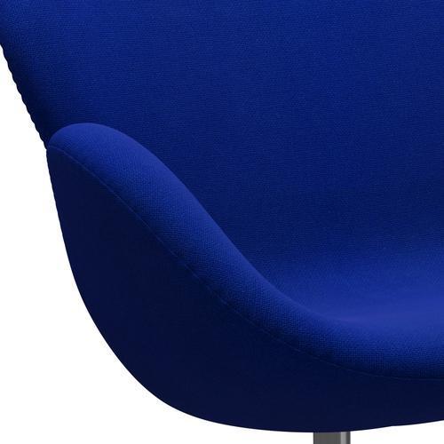 Fritz Hansen Swan Sofa 2 -sæder, satin børstet aluminium/Hallingdal Blue