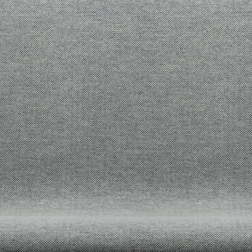 Fritz Hansen Swan Sofa 2 -sæder, satin børstet aluminium/Hallingdal hvid grå