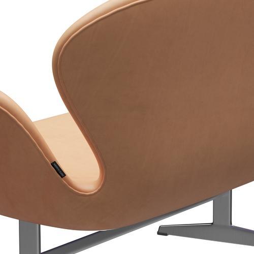 Fritz Hansen Swan canapé 2 places, aluminium brossé en satin / naturel naturel