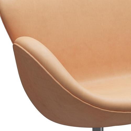 Fritz Hansen Swan canapé 2 places, aluminium brossé en satin / naturel naturel