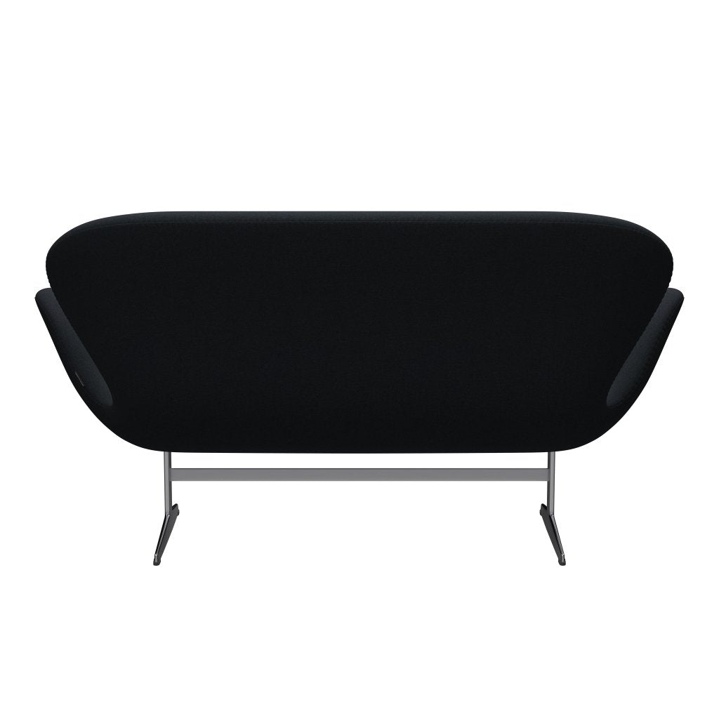 Fritz Hansen Swan Sofa 2 Seater, Satin Brushed Aluminium/Tonus Dark Aubergine