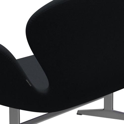 Fritz Hansen Swan Sofá 2 plazas, aluminio satinado/tonus oscuro de la berenjena oscura