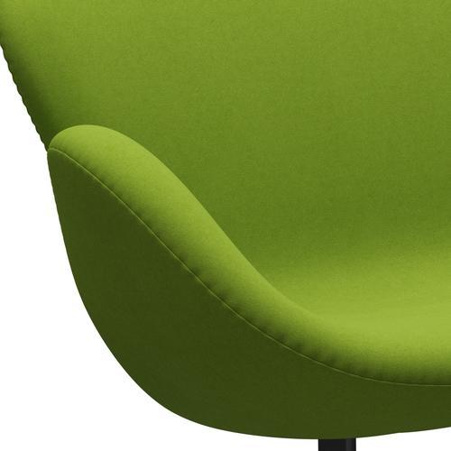 Fritz Hansen Swan Sofa 2 Seater, negro lacado/comodidad verde (68011)