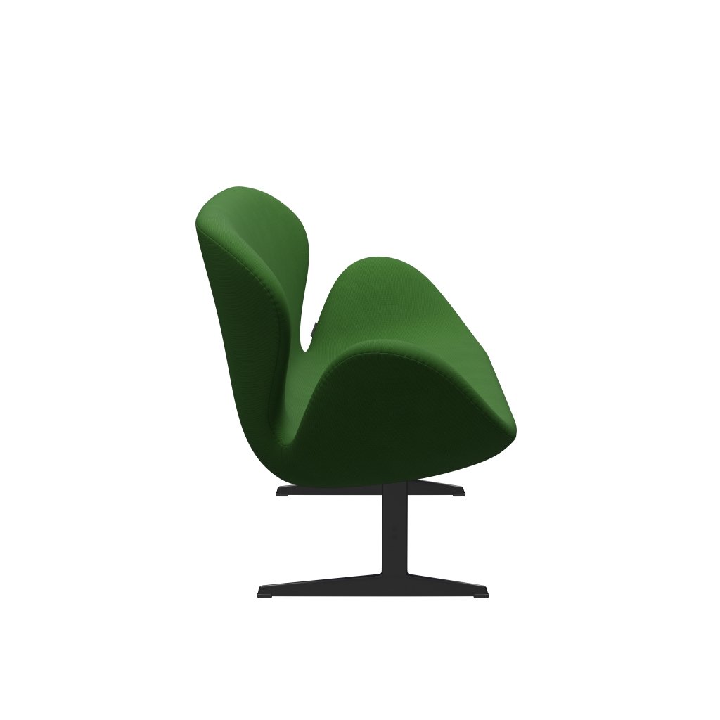 Fritz Hansen Swan canapé 2 places, laquée noire / glourne verte