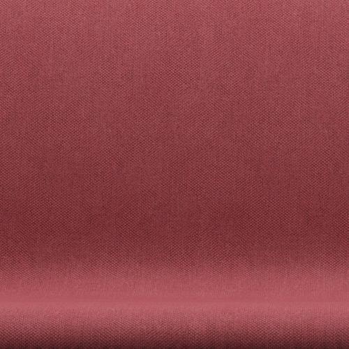 Fritz Hansen Swan Sofa 2 -sæder, sort lakeret/fiord pink