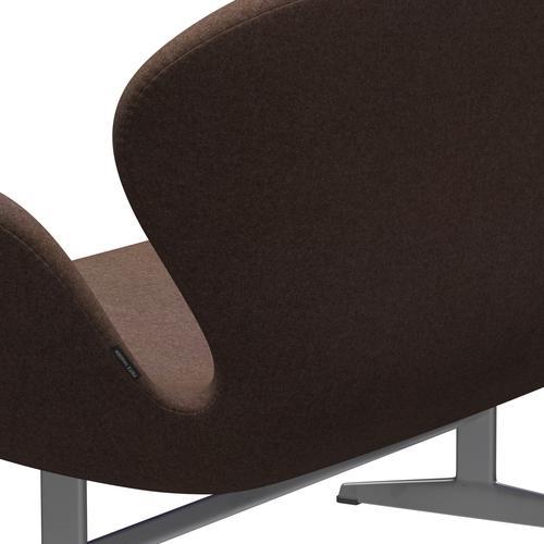 Fritz Hansen Swan Sofa 2 -sæder, sølvgrå/Divina MD Hazelnut