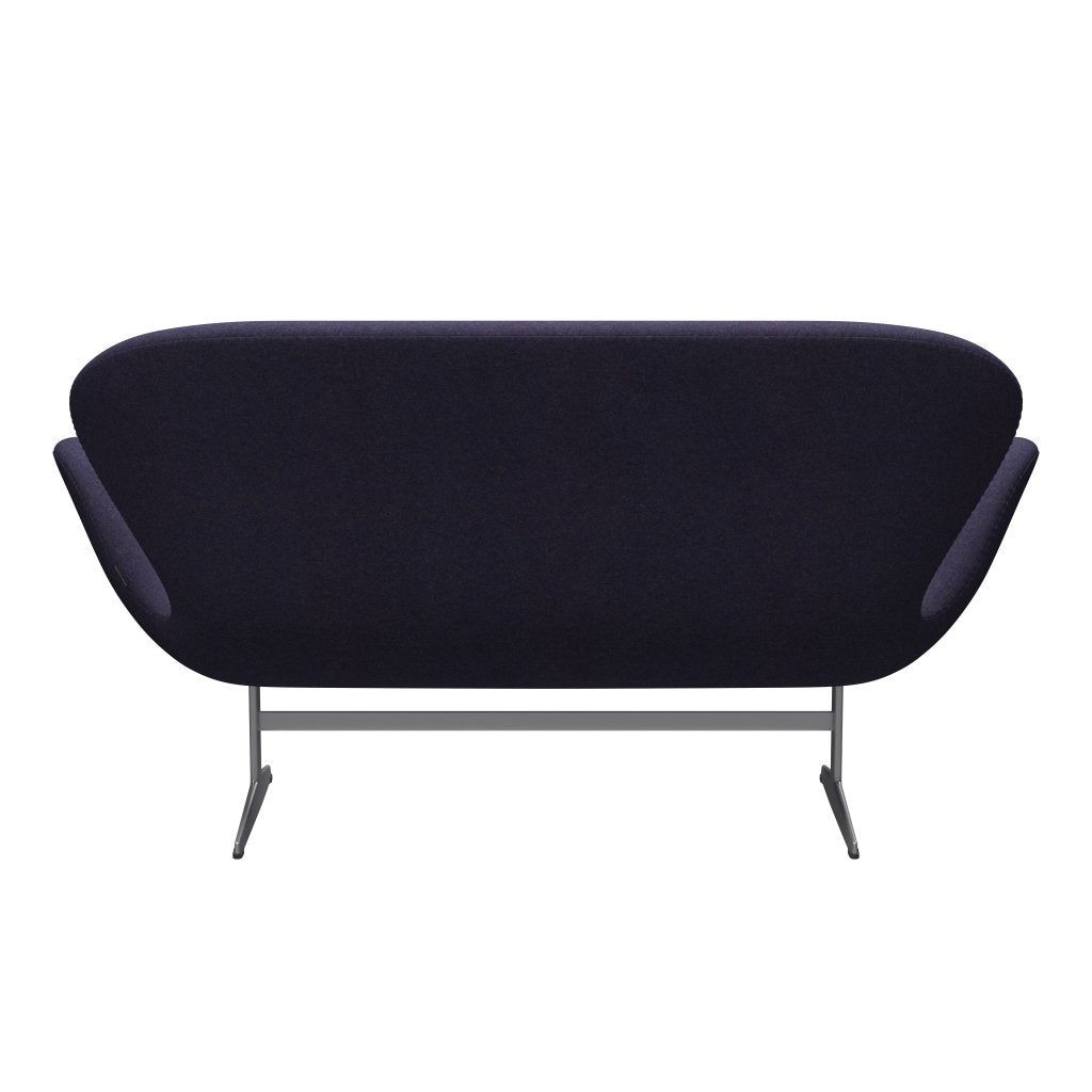 Fritz Hansen Swan Sofa 2 -sæder, sølvgrå/divina md Dusty Blue