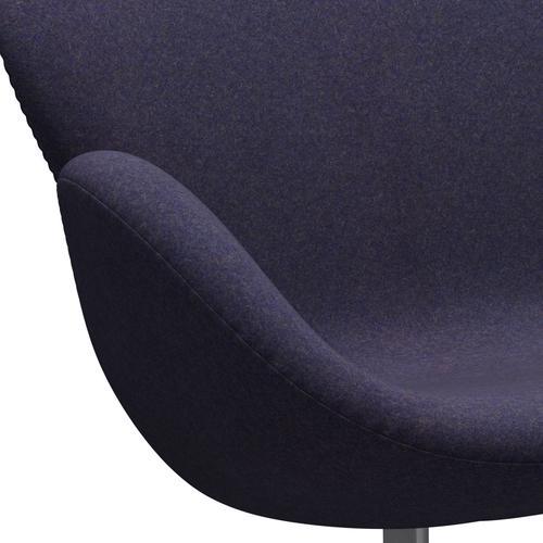 Fritz Hansen Swan canapé 2 places, gris argenté / divina md bleu poussiéreux