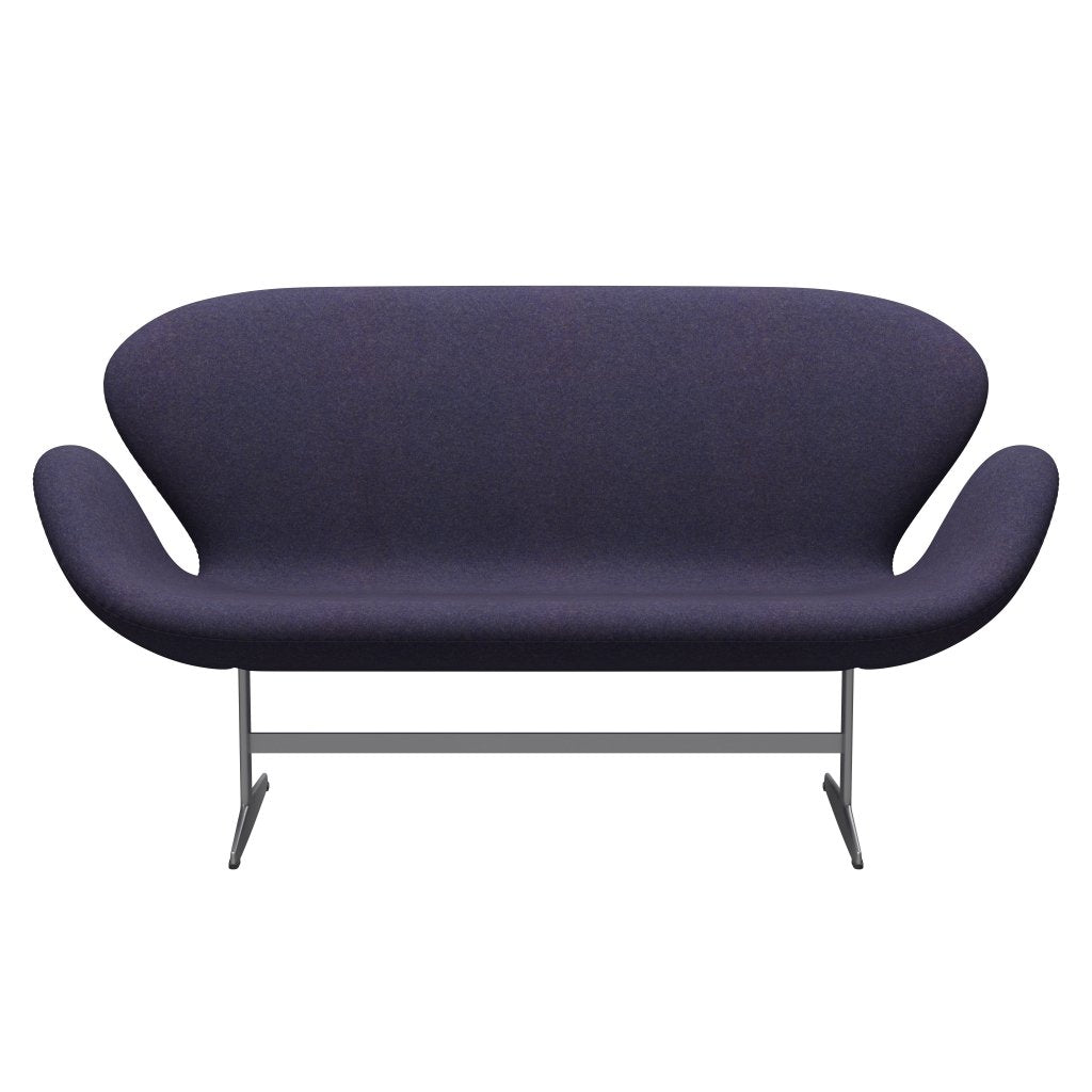 Fritz Hansen Swan Sofa 2 Seater, Silver Grey/Divina Md Dusty Blue