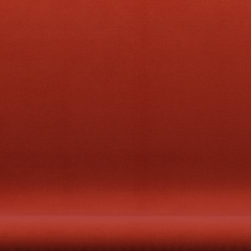 Fritz Hansen Swan Sofa 2 -sæder, sølvgrå/berømmelse orange rød