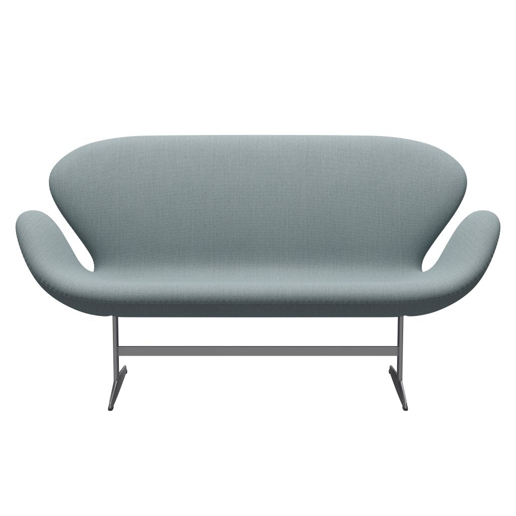 Fritz Hansen Swan Sofa 2 Seater, Silver Grey/Fiord Green/Blue/Stone
